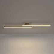 Dimmable 2-Light Long Strip Linear LED Flush Mount