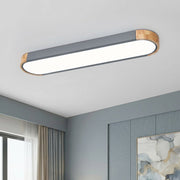 Dimmable Minimalist Long Oval Flush Mount LED Light