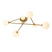 Frosted Bubble Linear Sputnik Semi Flush Mount