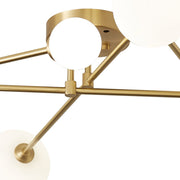 Frosted Bubble Linear Sputnik Semi Flush Mount