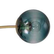 Glam Bloom 12-Light Blue Glass Bubble Semi Flush Chandelier