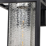 IP23 Black Waterproof 1-Light Square Cage Outdoor Wall Sconce