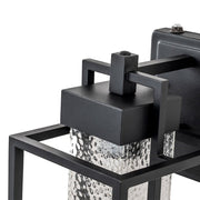 IP23 Black Waterproof 1-Light Square Cage Outdoor Wall Sconce