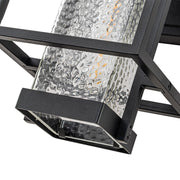 IP23 Black Waterproof 1-Light Square Cage Outdoor Wall Sconce