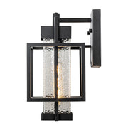 IP23 Black Waterproof 1-Light Square Cage Outdoor Wall Sconce