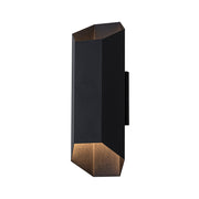 IP54 Up and Down Black Geometric Tube LED Outdoor Wall Light