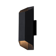 IP54 Up and Down Black Geometric Tube LED Outdoor Wall Light