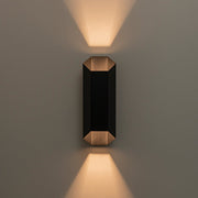IP54 Up and Down Black Geometric Tube LED Outdoor Wall Light