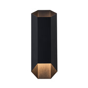 IP54 Up and Down Black Geometric Tube LED Outdoor Wall Light