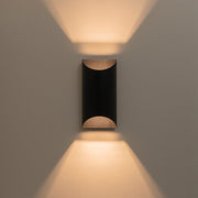 IP54 Up and Down Black Tunnel LED Outdoor Wall Lamp