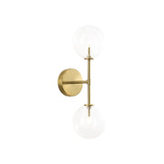 Mid-Century 2-Light Up and Down Glass Globe Wall Sconce