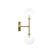 Mid-Century 2-Light Up and Down Glass Globe Wall Sconce