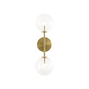 Mid-Century 2-Light Up and Down Glass Globe Wall Sconce