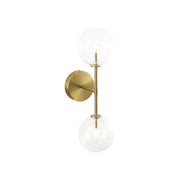 Mid-Century 2-Light Up and Down Glass Globe Wall Sconce