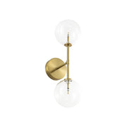 Mid-Century 2-Light Up and Down Glass Globe Wall Sconce