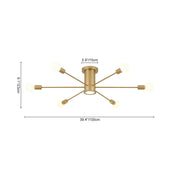 Mid-Century Flush Mount Sputnik Ceiling Light