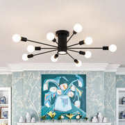 Mid-Century Flush Mount Sputnik Ceiling Light