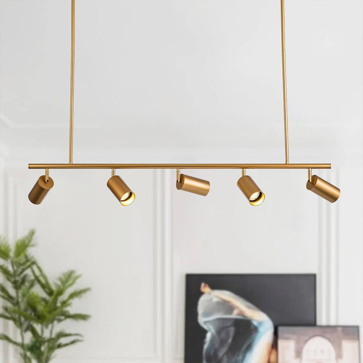 Modern 5-light Island Linear Track Light