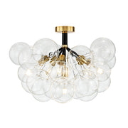 Modern Cluster Glass Bubble Chandelier / Semi Flush