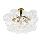 Modern Cluster Glass Bubble Chandelier / Semi Flush