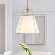 Modern Fabric Conical Drum Cage Pendant Light