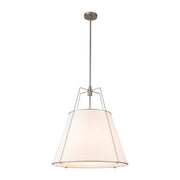 Modern Fabric Conical Drum Cage Pendant Light