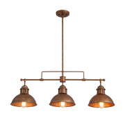 Modern Farmhouse 3-light Island Pot Lid Dome Pendant