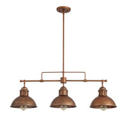 Modern Farmhouse 3-light Island Pot Lid Dome Pendant