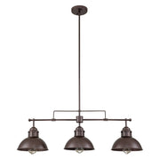 Modern Farmhouse 3-light Island Pot Lid Dome Pendant