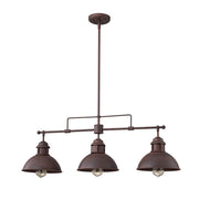 Modern Farmhouse 3-light Island Pot Lid Dome Pendant