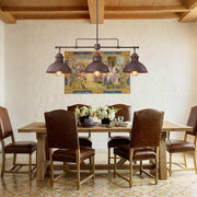 Modern Farmhouse 3-light Island Pot Lid Dome Pendant