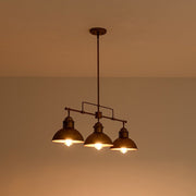 Modern Farmhouse 3-light Island Pot Lid Dome Pendant