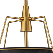 Modern Fabric Conical Drum Cage Pendant Light