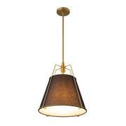 Modern Fabric Conical Drum Cage Pendant Light