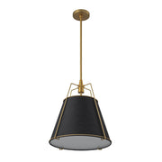 Modern Fabric Conical Drum Cage Pendant Light