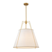 Modern Fabric Conical Drum Cage Pendant Light