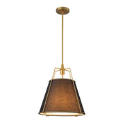 Modern Fabric Conical Drum Cage Pendant Light