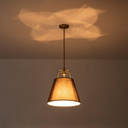 Modern Fabric Conical Drum Cage Pendant Light