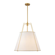 Modern Fabric Conical Drum Cage Pendant Light