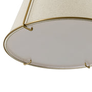 Modern Linen Conical Drum Cage Pendant Light
