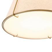 Modern Linen Conical Drum Cage Pendant Light