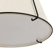 Modern Linen Conical Drum Cage Pendant Light