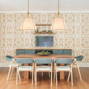 Modern Linen Conical Drum Cage Pendant Light