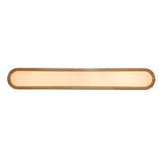 Natural Wood Long Oval Dimmable LED Flush Mount Light