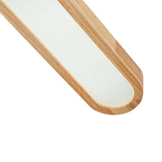 Natural Wood Long Oval Dimmable LED Flush Mount Light