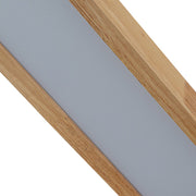 Natural Wood Long Oval Dimmable LED Flush Mount Light