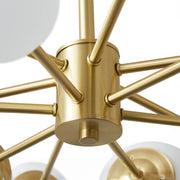 Opal Glass Globe Sputnik Chandelier