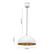 Oversized Metal Dome Pendant Light