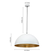Oversized Metal Dome Pendant Light
