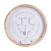 Round LED Wood Flush Mount Light